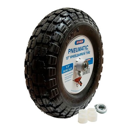 Sutong Tire Resources Hi-Run Tool Wheelbarrow 13" Pneumatic with Universal Bearing Kit & Grease Fitting (Stud) WB1006